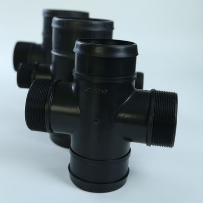 Corrosion Resistant Irrigation Pipe Tee Double Wire Cross Way Polypropylene