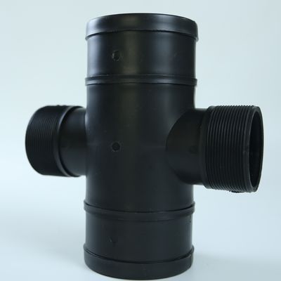 Easy Installation Irrigation Pipe Tee Variable Diameter Double Filament Cross